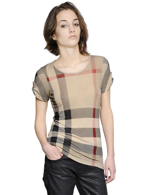 burberry brit t shirt women small size|authentic Burberry shirt.